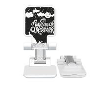 no/no We Are Dreamers Black White Quote Adjustable Cell Phone Stand Desk Foldable
