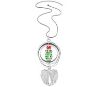 no/no welsh femotional culture Pendant Angel Wings Rotating Necklace Jewelry