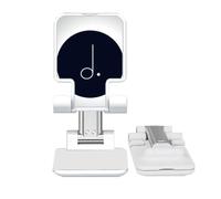 no/no White Music Dotted Mim Black Adjustable Cell Phone Stand Desk Foldable