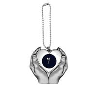 no/no White Music Eighth Rest Black Car Keychain Heart Pendant Ornament Charm