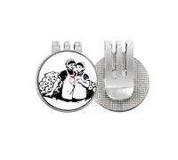 no/no Women Book Study Red China Pattern Golf Ball Marker Hat Cap Clip Enamel Magnetic