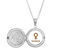 no/no Women Happy Science Knowledge Locket Necklace Hold Picture Jewelry Birthday Gift