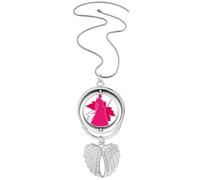 no/no women posture shadow Pendant Angel Wings Rotating Necklace Jewelry