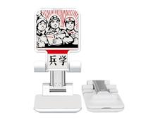 no/no Worker Peasant Soldier Red China Adjustable Cell Phone Stand Desk Foldable