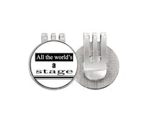 no/no world is a stage Golf Ball Marker Hat Cap Clip Enamel Magnetic