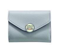 no/no World's Okayest Mom Best Mother Quote Slim Money Pocket Trifold Wallet, multicolor, M, Modern, multicolor, M, Modern