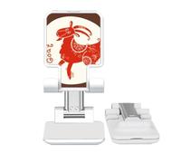 no/no Year Of Sheep Animal China Zodiac Red Adjustable Cell Phone Stand Desk Foldable