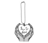 no/no You Are So Loved Quote Style Car Keychain Heart Pendant Ornament Charm