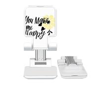 no/no You Make Me Happy Quote Style Adjustable Cell Phone Stand Desk Foldable