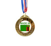 no/no Zambia Country Love Gold Award Winner Medal First Place Ribbon
