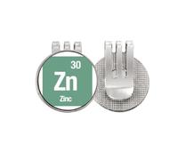 no/no Zn Zinc Checal Element Science Golf Ball Marker Hat Cap Clip Enamel Magnetic