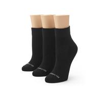No Nonsense Cushioned Mesh Quarter Top Ankle Socks-Premium Comfort for Women, New Black - 3 Pair Pack, 3.5-9 UK