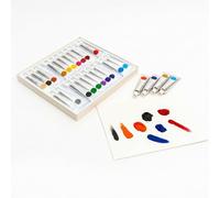 No Nonsense Products Premium Acrylic Paints Set & Canvas Board Large 22ml Tubes 24x Assorted Colours Art & Craft Paints For Canvas, Ceramic, Wood, Rocks, Clay