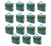 No Nonsense Products X-Large Beach Bags Water Resistant Splash Proof Zipped Strong Extra Large Jumbo Size 75x60x25cm Inside Zip Pocket Reusable Holiday Bag (15, Tropical)