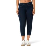No Nonsense Women's Classic Capri Leggings with Pockets, Comfortable Stretch Pull on Pants, Dark Denim, S