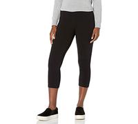 No Nonsense Women's Cotton Capri Legging, Black, Large