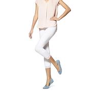 No Nonsense Women's Cotton Capri Legging, White, Medium