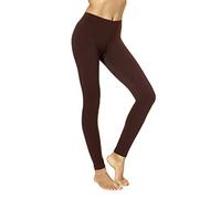 No Nonsense Women's Leggings-Soft Cotton Feel, Comfortable & Perfect for Layering, Gentle Elastic Waistband Pants, Espresso, 3X