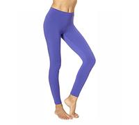 No Nonsense Women's Cotton Leggings Pants, Royal Blue, Large
