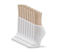 No Nonsense Women's Cushion No Show Sock Liner, White-8 Pair Pack, 3.5-9 UK (Pack of 8)
