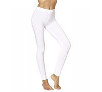No Nonsense Women's Leggings-Soft Cotton Feel, Comfortable & Perfect for Layering, Gentle Elastic Waistband Pants, White, 3X