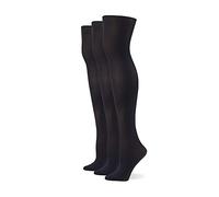 No Nonsense Women's Opaque Seamless Tight, Black-3 Pair Pack, XL (Pack of 3)