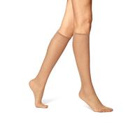 No Nonsense Women's Sheer Knee High Value Pack with Comfort Top Sockshosiery, Tan Reinforced Toe-10 Pair, Regular (Pack of 10)