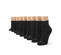 No Nonsense Women's Soft & Breathable Cushioned Quarter Top Sock, Black - 9 Pair Pack, 4-10