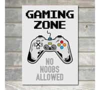 No Noobs Sign No Gaming Noobs Gamers Room Life Decor Arcade Room Metal Plaque