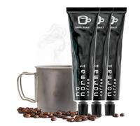 No Normal Dark Roast Instant Coffee Paste (20 Cups) The Outdoor Coffee Swiss-Made, Fairtrade Arabica Beans, Liquid Concentrate in Zero Waste On-the-Go Tube (100g (Pack of 3), Arabica Beans)