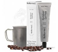 No Normal Sweetened Dark Roast Instant Coffee Paste - The Outdoor Coffee Swiss-Made, Fairtrade Arabica Beans, Liquid Concentrate in Zero Waste On-the-Go Tube (100g (Pack of 1), Sweet Black)