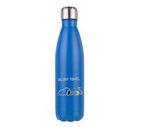 No Not Today Dog Birthday, Christmas, Secret Santa Stocking Filler Back to School 500 ML-17 OZ Double Walled Insulated Stainless Steel Cola Bottle. (Matt Dark Blue)