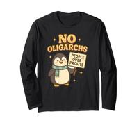 No Oligarchs -Profits - Cute Penguin Long Sleeve T-Shirt