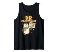 No Oligarchs -Profits - Cute Penguin Tank Top