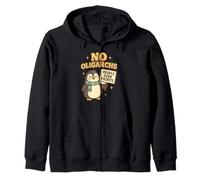 No Oligarchs -Profits - Cute Penguin Zip Hoodie