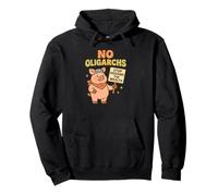 No Oligarchs Stop Hogging the Wealth Cute Pig Pullover Hoodie