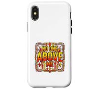 No One Above Me Bold Motivation Design Case for iPhone X/XS