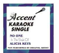 No One by Alicia Keys Karaoke CD+G Single