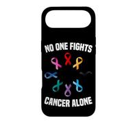 No One Fights Cancer Alone Multicolor Awareness Ribbon Color Case for iPhone Air