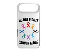 No One Fights Cancer Alone Multicolor Awareness Ribbon Color Case for iPhone Air