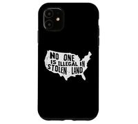 No One Illegal In Stolen Land US Map Immigrant Men Women Kid Case for iPhone 11