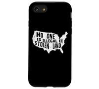 No One Illegal In Stolen Land US Map Immigrant Men Women Kid Case for iPhone SE (2020) / 7/8