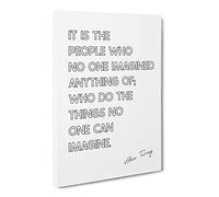 No One Imagined Alan Turing Quote Typography Canvas Print 20x14 Inch