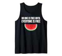 No One is Free Until Everyone is Free Quote with Watermelon Tank Top