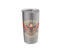 No One is Illegal On Stolen Land 250th 4th July Stainless Steel Insulated Tumbler