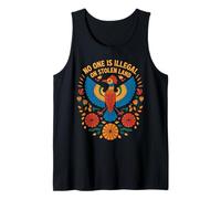 No One is Illegal On Stolen Land Folk Bird Indigenous Rights Tank Top