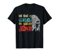 NO ONE IS ILLEGAL ON STOLEN LAND Indigenous Immigrant Rights T-Shirt