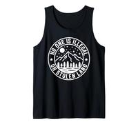 No One is Illegal On Stolen Land Mountain Badge Activism Tank Top