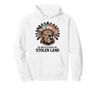 No One is Illegal on Stolen Land - Native American Roots Pullover Hoodie