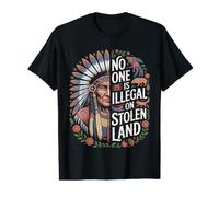 No One is Illegal On Stolen Land Native Land Indigenous Value Graphic T-Shirt
